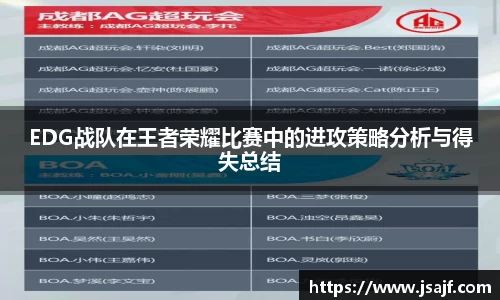 EDG战队在王者荣耀比赛中的进攻策略分析与得失总结